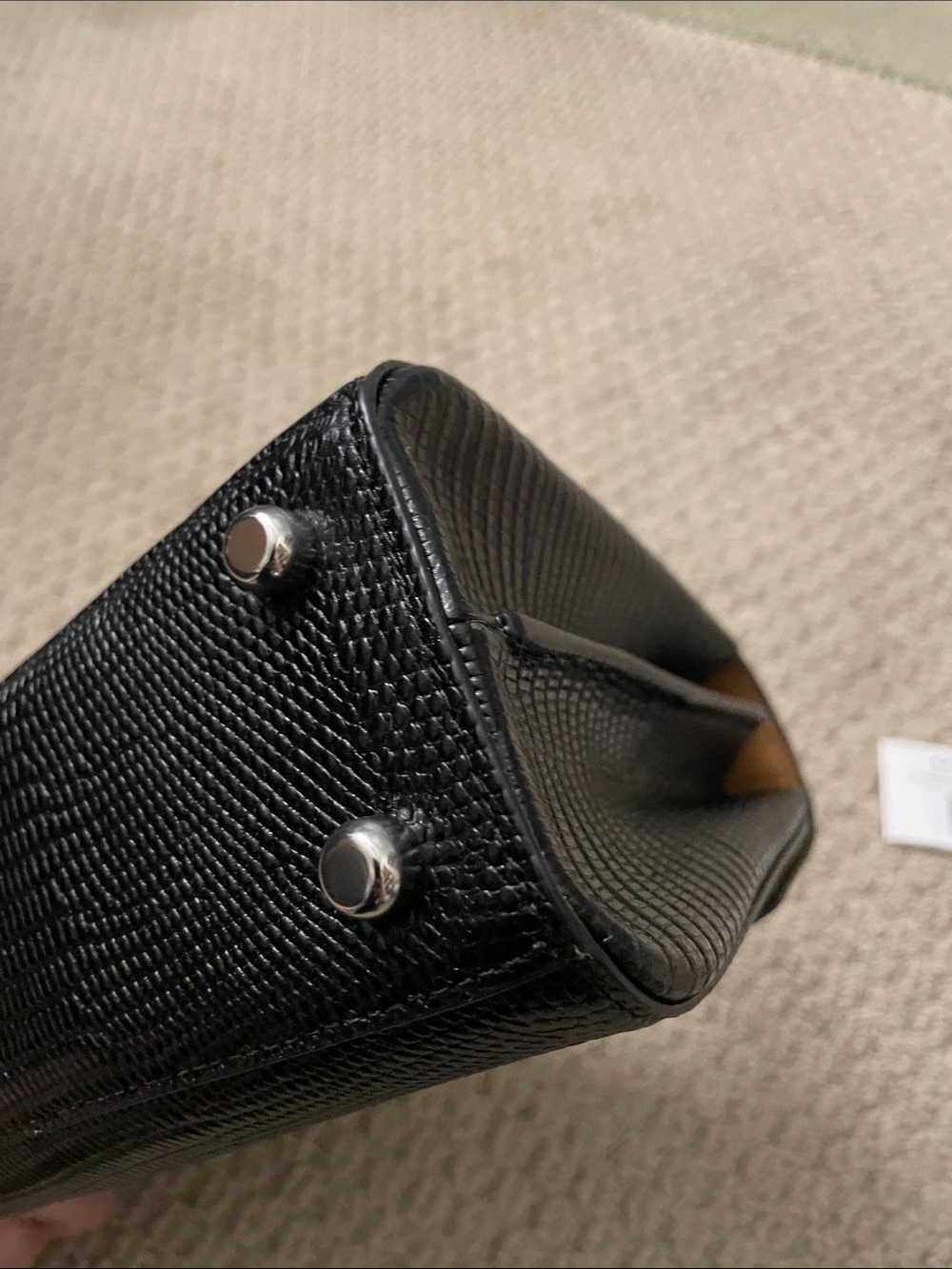 Coach Andrea Top handle Bag in Lizard Silver hardware - Picture 5 of 12